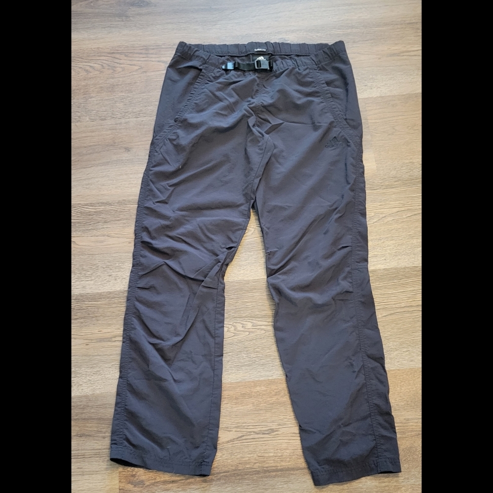 Adidas Climalite Nylon Hiking Pants Size M Women's Solid Black Magenta Pockets